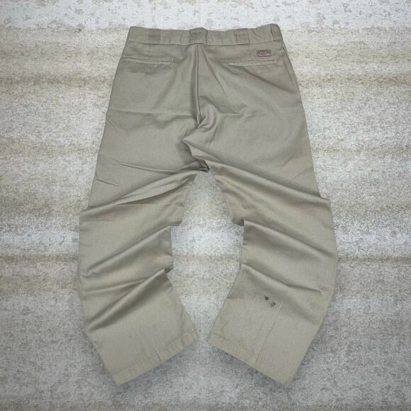 Dickies Other - Vintage 90s  Dickies Khakis Pants 34x32 Relaxed Fit Camel Tan Flat Front Work